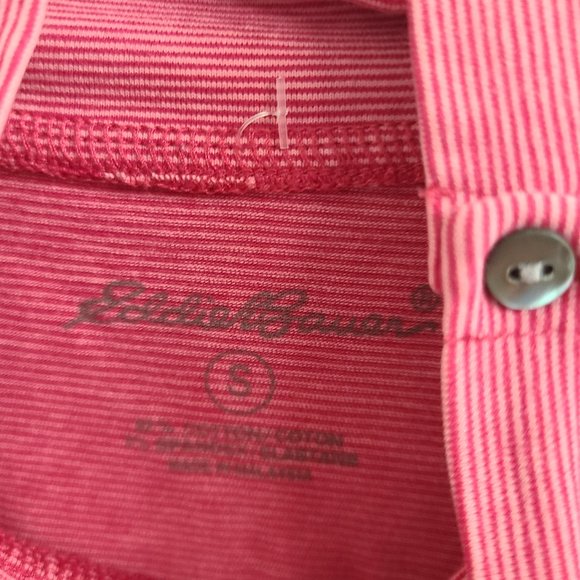 Eddie Bauer striped peppermint turtleneck with shoulder buttons - Picture 3 of 3